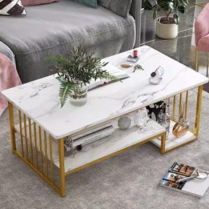 Modern Luxury Marble Effect Coffee Table