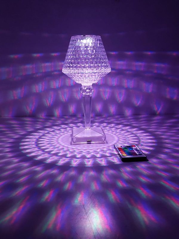 Rechargeable Rose Diamond Table Lamp
